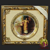 Панно с тарелкой &quot;Цветочница с корзиной&quot;