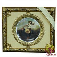Панно с тарелкой &quot;Девушка с коромыслом&quot;