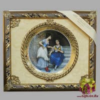 Панно с тарелкой &quot;Разговор на ступеньках&quot;