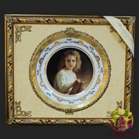 Панно с тарелкой &quot;Девочка с книгой&quot;