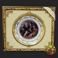 Панно с тарелкой &quot;Два мальчика на привале&quot;