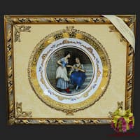 Панно с тарелкой &quot;Разговор на лестнице&quot;