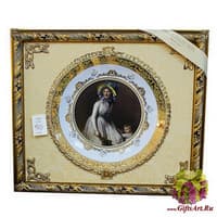 Панно с тарелкой &quot; Мама с ребёнком&quot;