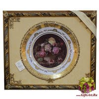Панно с тарелкой &quot;Розы в корзине&quot;