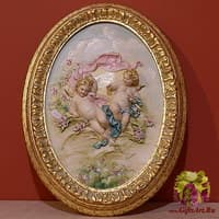 Барельеф &quot;Ангелочки с розами&quot;