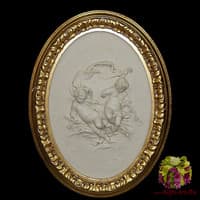 Барельеф &quot;Ангелочки с розами&quot;