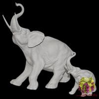 Статуэтки &quot;Слониха со слонёнком&quot;