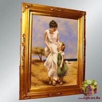 Картина &quot;Мама с дочкой у моря&quot;