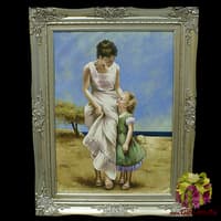 Картина &quot;Мама с дочкой у моря&quot;