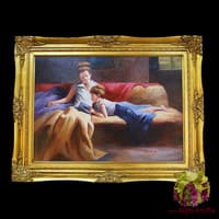 Картина &quot;Мама с дочкой за чтением&quot;