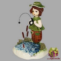 Статуэтка &quot;Рыбак - мальчик&quot;