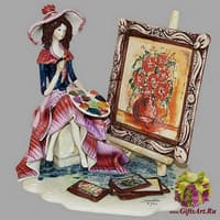 Скульптура &quot;Рисующая художница&quot;