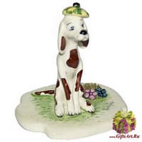Скульптура &quot;Собака и цветы&quot;