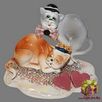 Статуэтка &quot;Сердечная пара кошек&quot;