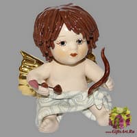 Статуэтка &quot;Купидон с темными волосами с луком и стрелой&quot;