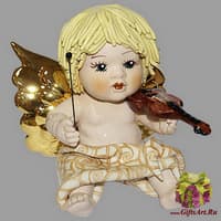 Статуэтка &quot;Купидон со светлыми волосами со скрипкой&quot;