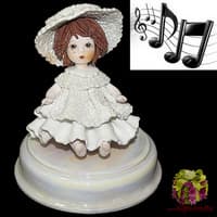 Статуэтка- музыкальная &quot;Девочка в шляпе&quot;