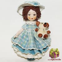 Магнит &quot;Кукла с медведем&quot;