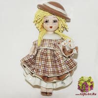 Магнит &quot;Кукла с цветами&quot;