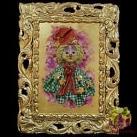 Картина &quot;Клоун в колпаке со звёздами&quot;