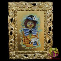 Картина &quot;Клоун в котелке с ромашками&quot;