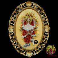 Картина овальная &quot;Леди с масками&quot;