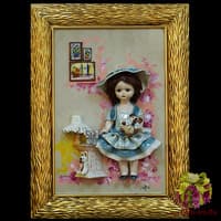 Картина прямоугольная &quot;Кукла стоящая у тумбочки&quot;