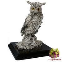 Статуэтка &quot;Сова  сидящая на стволе дерева&quot;