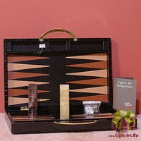 Кожаный кейс для игры в нарды