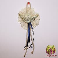 Подвесной декор &quot;Ангел с синими кружевами&quot;