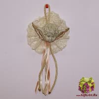 Подвесной декор &quot;Ангел с розовыми кружевами&quot;