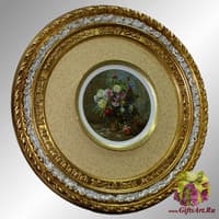 Декоративная тарелка &quot;Букет в корзине&quot;