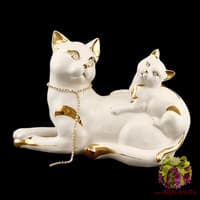 Статуэтка &quot;Кошка с котёнком&quot;
