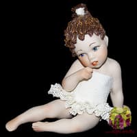 Кукла Маленькая балерина сидит 8 см Sibania Италия