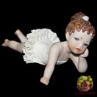 Кукла Маленькая балерина лежит 6 см Sibania Италия