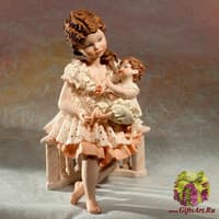 Кукла Девочка Луна с маленькой сестрёнкой 25 см Sibania Италия