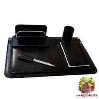 Настольный набор &quot;Зевс&quot;, черный 60х40см