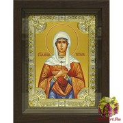 Икона освященная &quot;Татиана,Татьяна мученица&quot;, 18x24 см, со стразами, в деревянном киоте 24x30 см, 24x30 см