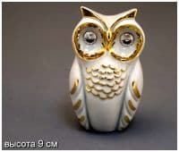 Филин Филька. Фарфоровая скульптура. Фарфор с кристаллами Swarovski Сваровски. RG Porcellane