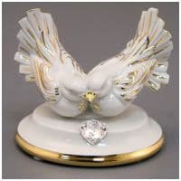 Голуби. Фарфоровая скульптура. Фарфор с кристаллами Swarovski Сваровски. RG Porcellane