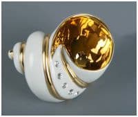 Золотая ракушка Фарфоровая скульптура. Фарфор с кристаллами Swarovski Сваровски. RG Porcellane