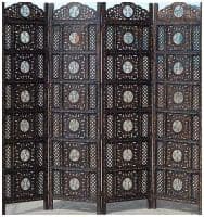 Ширма резная тонированная &quot;Ночи Самарканда&quot; из древесины манго.