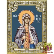 Икона освященная &quot;Олимпиада Константинопольская диаконисса&quot;, 18x24 см, со стразами