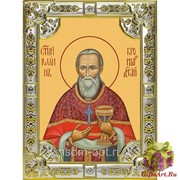 Икона освященная &quot;Иоанн Кронштадский праведный чудотворец (Иван)&quot; ,18х24см со стразами, 18x24 см