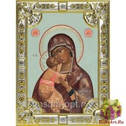 Икона освященная &quot;Владимирская икона Божией Матери&quot;, 18x24 см, со стразами