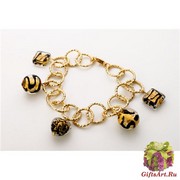 MC6-С/maz Браслет цвет золото муранское стекло