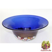 1629/GP Кубок больш. овальный с мурринами разл.цвета д.29