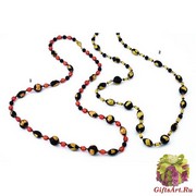 S107/11maz Колье 90см 2 цвета муранское стекло