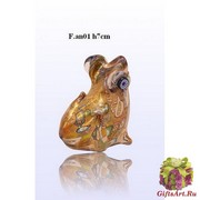 F.an01 Лягушка (выс. 7см) муранское стекло