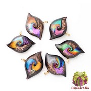 CV02 Подвеска в форме глаза с узором декроико и муранское стекло